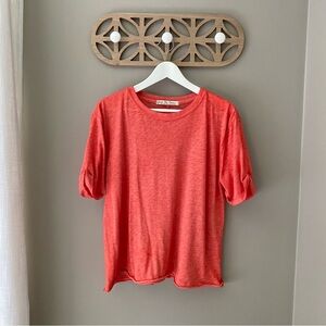 Free People Tee Shirt Coral Sz Small